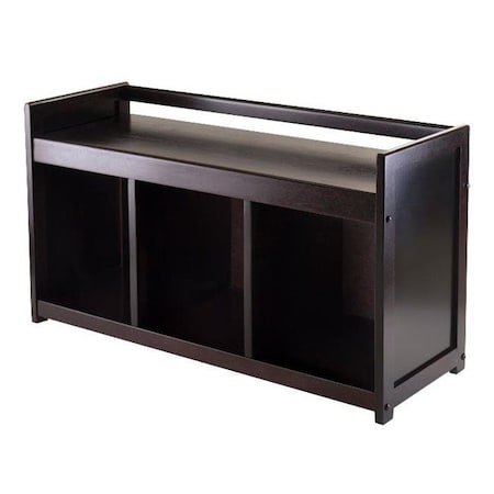 Winsome Trading Winsome Trading 92439 Addison Storage Bench with 3-section - Dark Espresso 92439